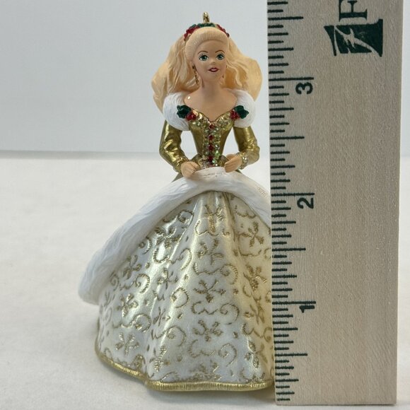 Vintage 1994 Hallmark Holiday Barbie Keepsake Ornament Second Edition Gold - Picture 12 of 16